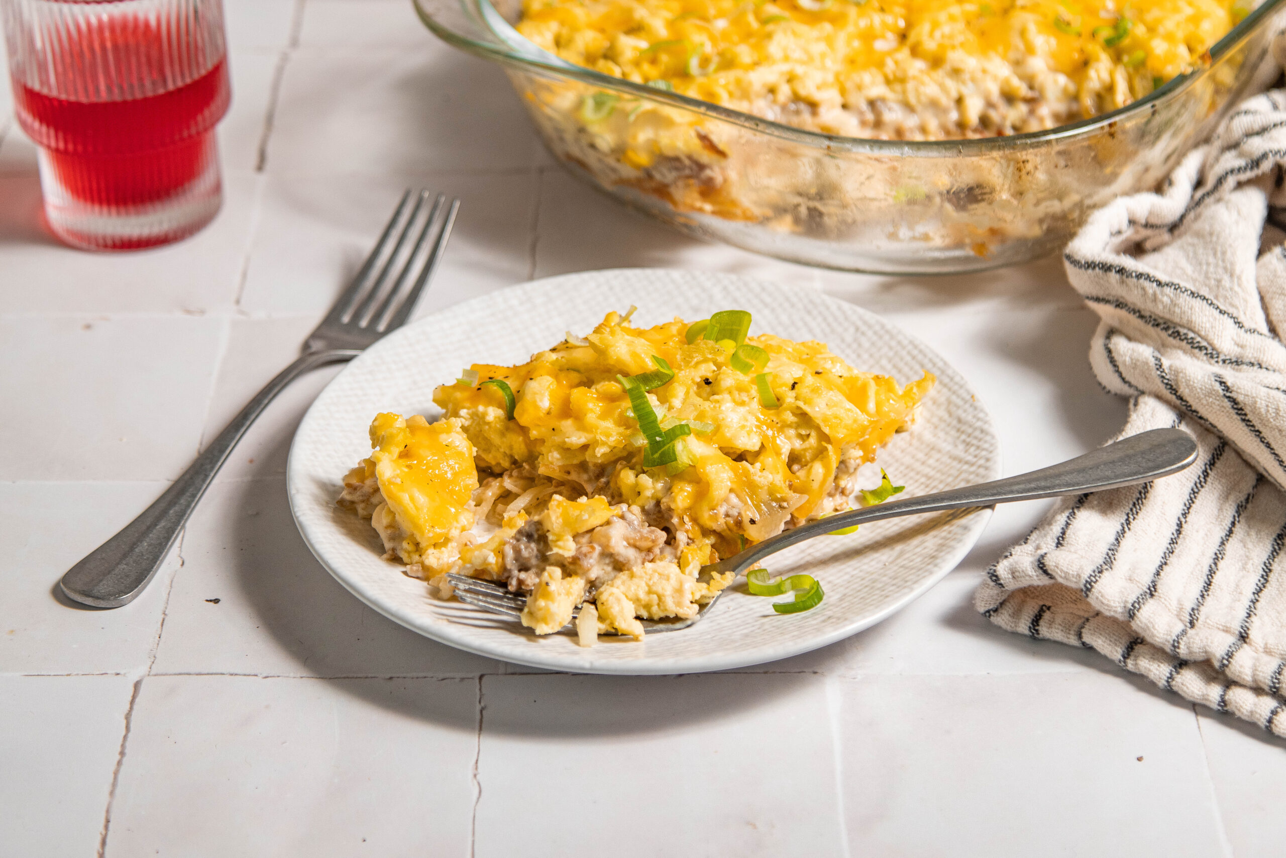 easy breakfast casserole with hash browns 