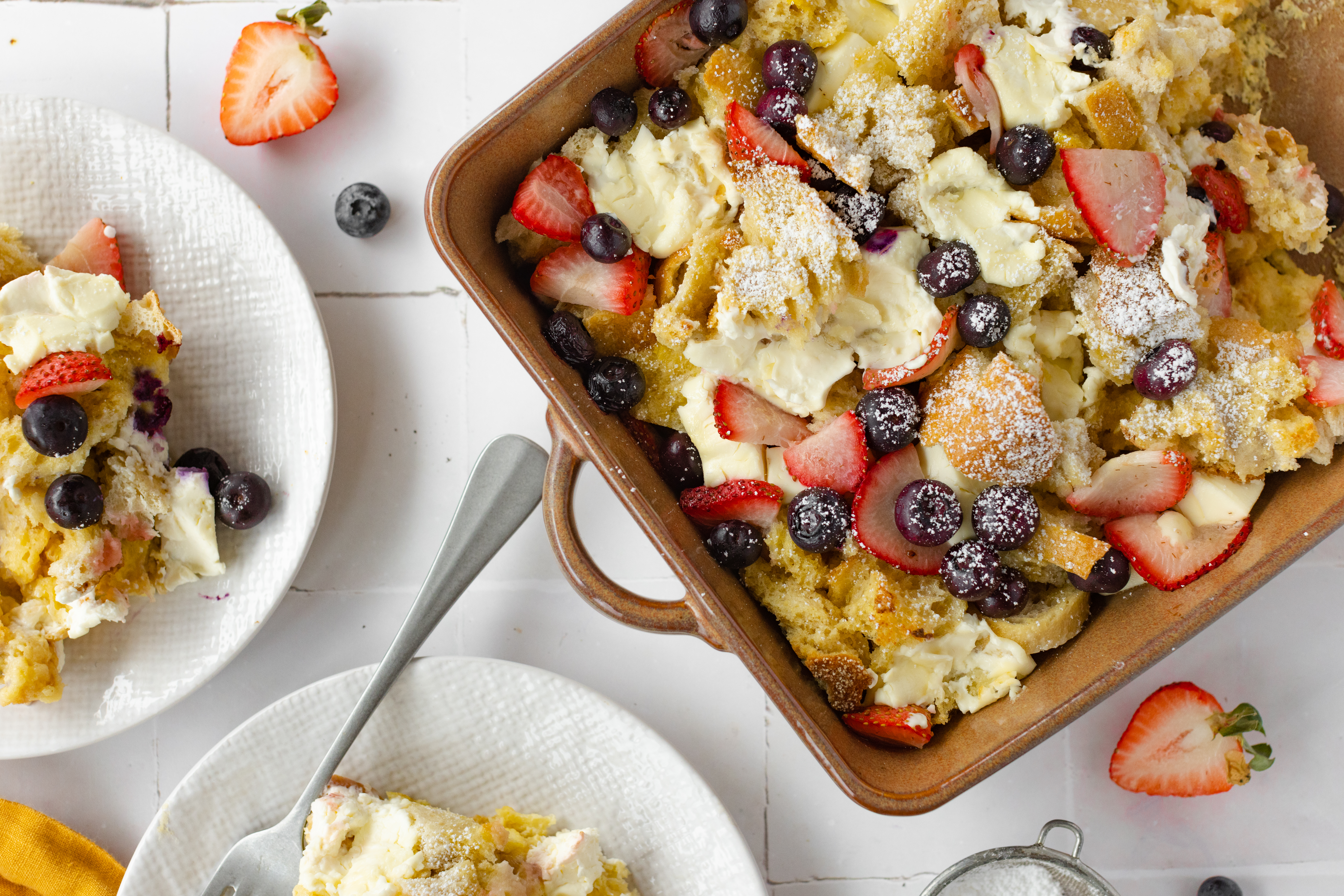 Berry Cream Cheese French Toast Casserole