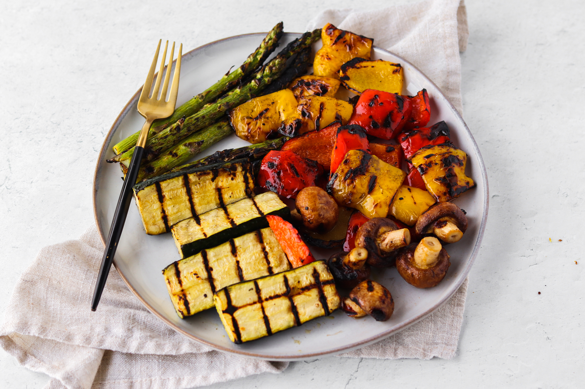 how to char vegetables on the grill