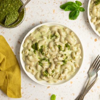 pesto mac and cheese