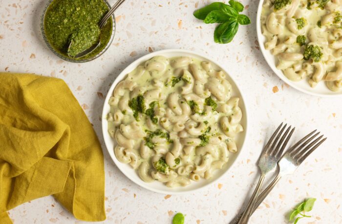 pesto mac and cheese