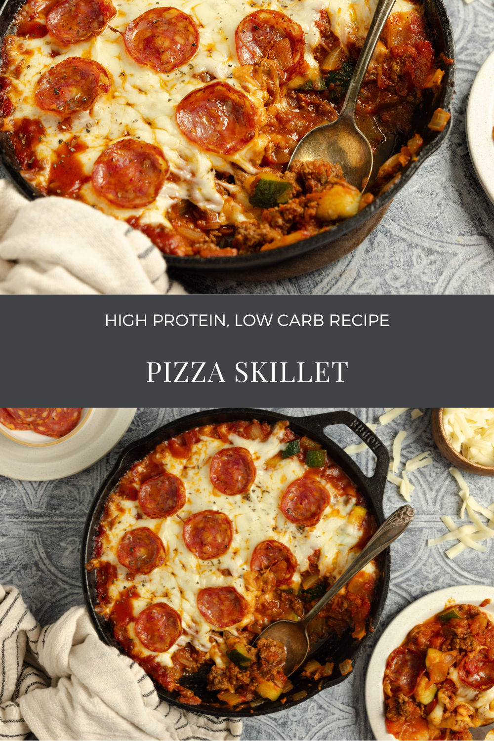 High Protein Low Carb Pizza Skillet Recipe