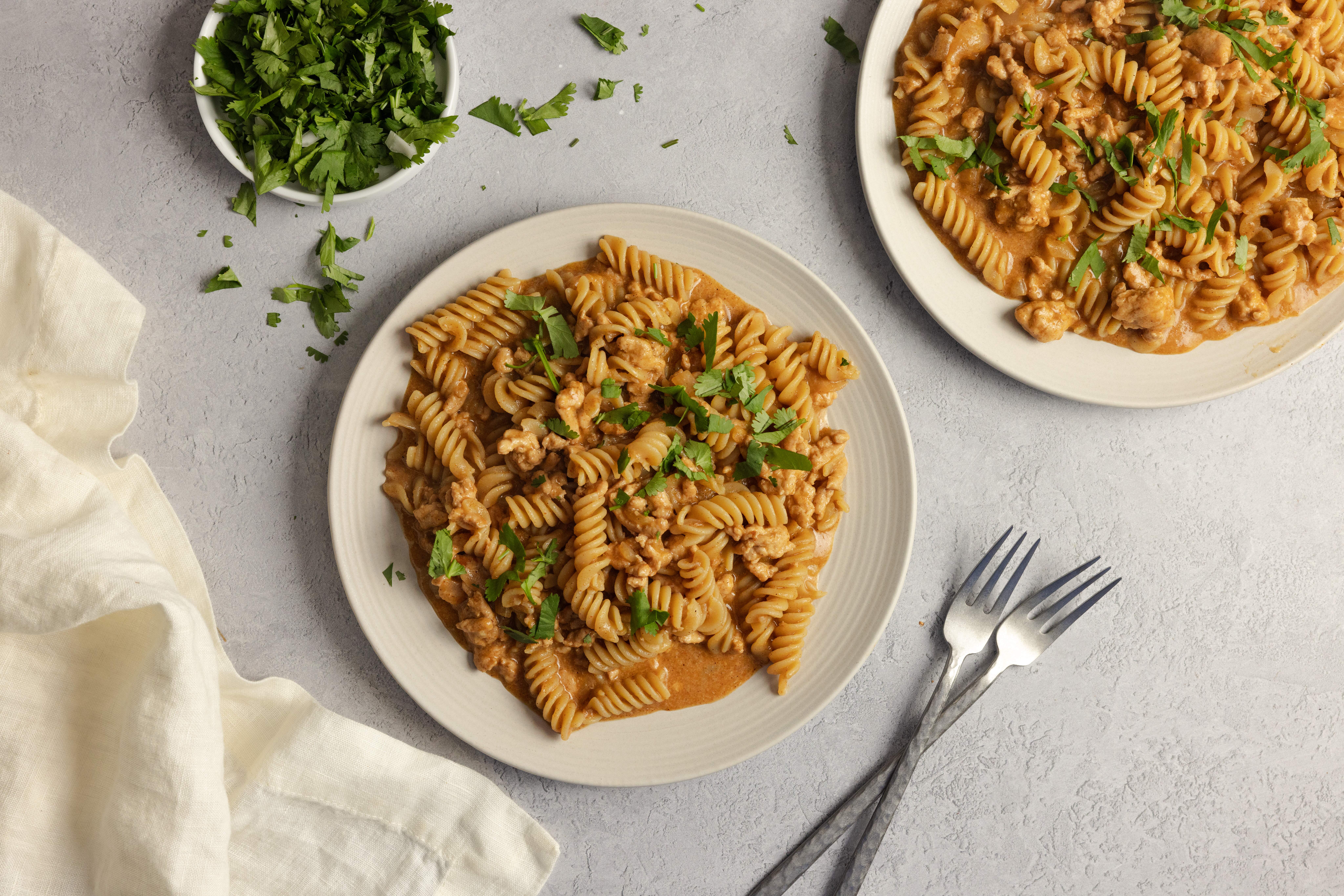 high protein pasta taco mac and cheese
