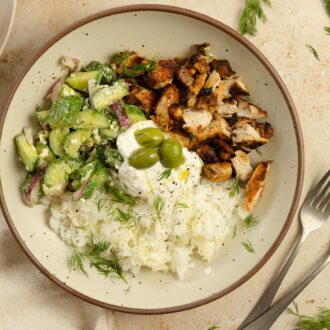 chicken shawarma bowls