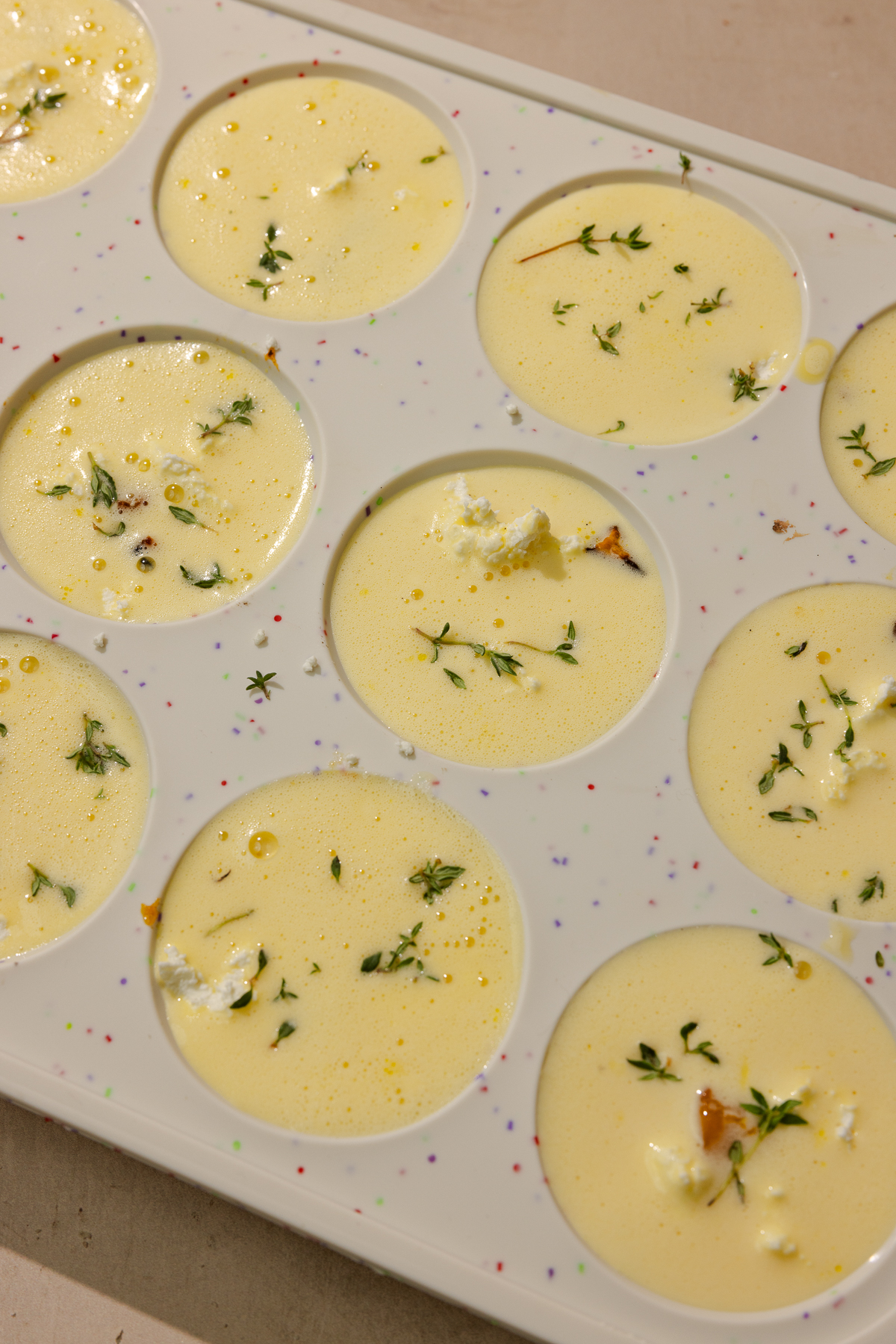 prepping egg bites
