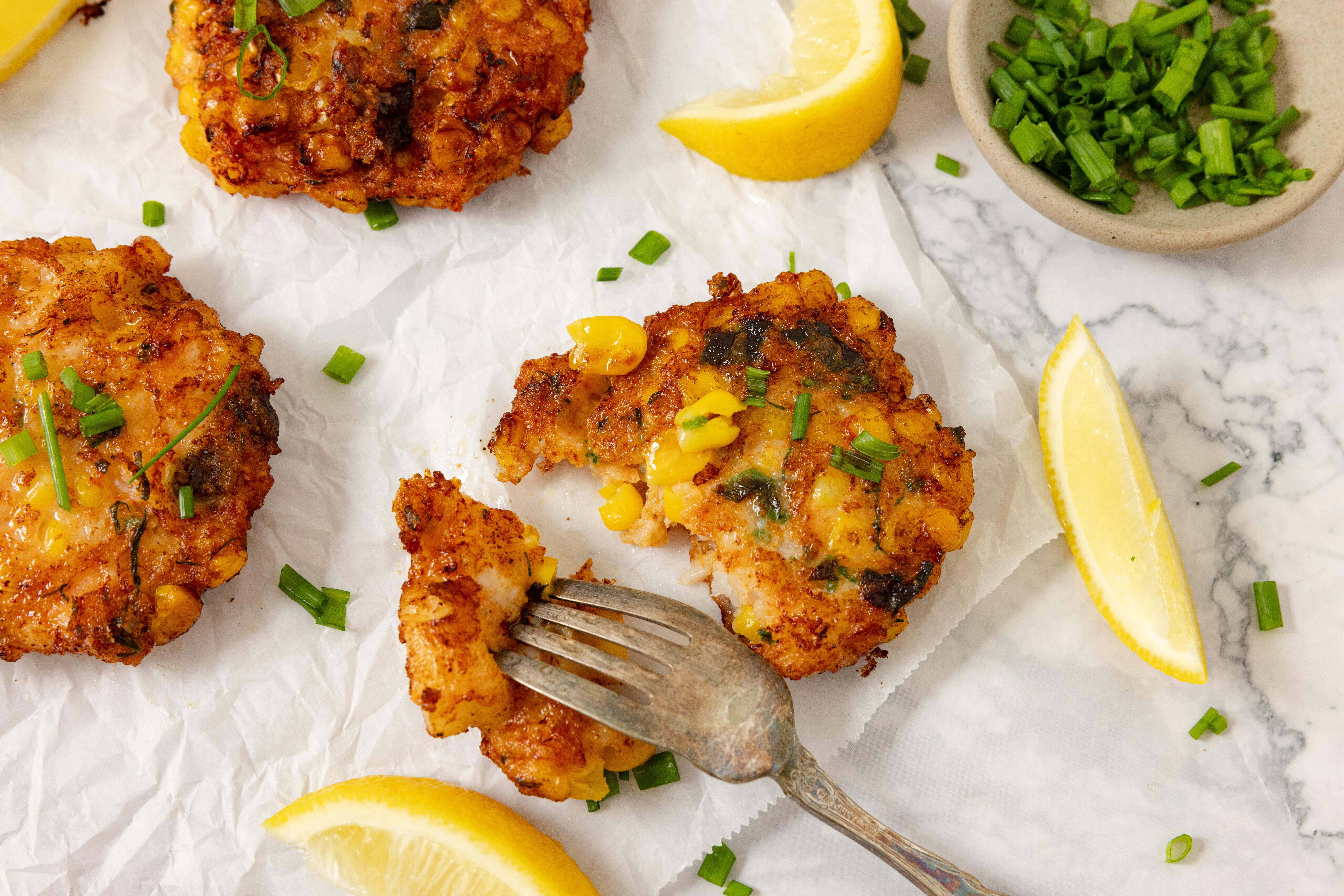 shrimp and corn fritters