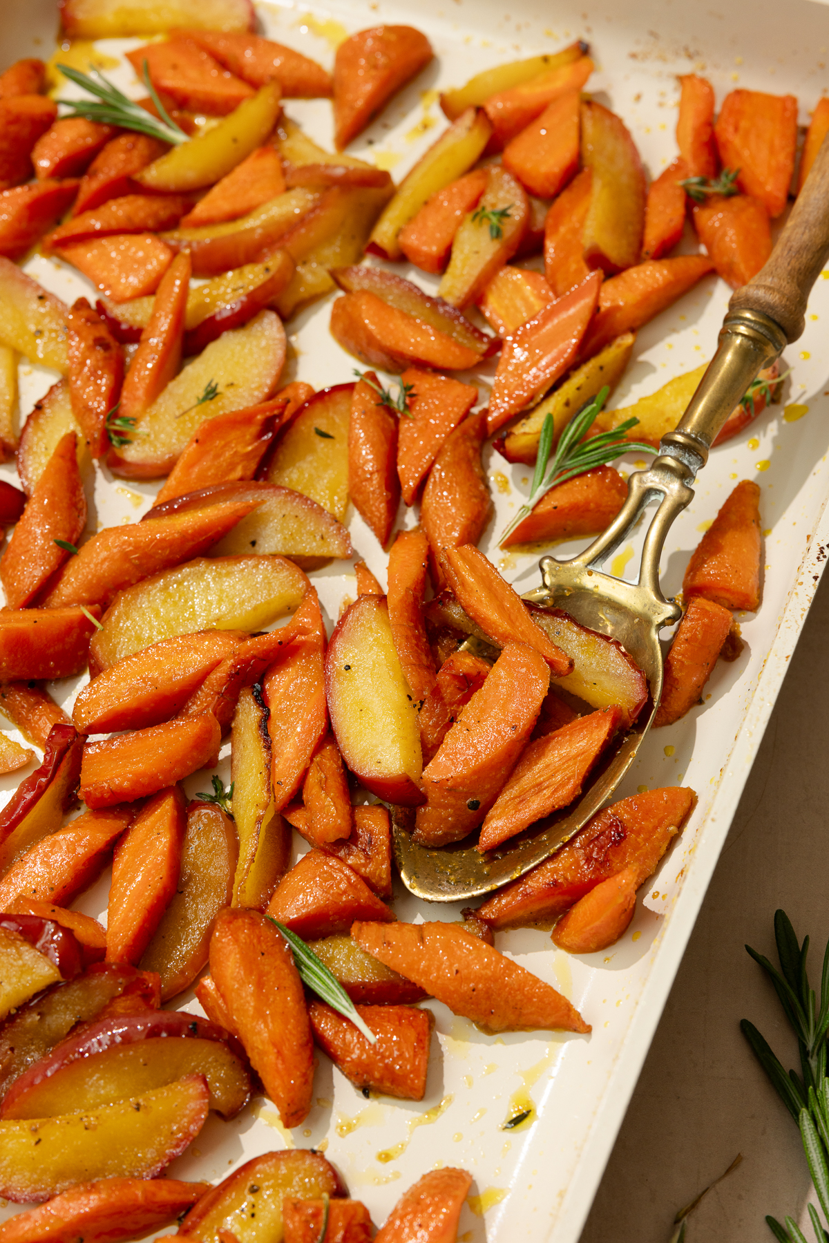roasted carrots and apples