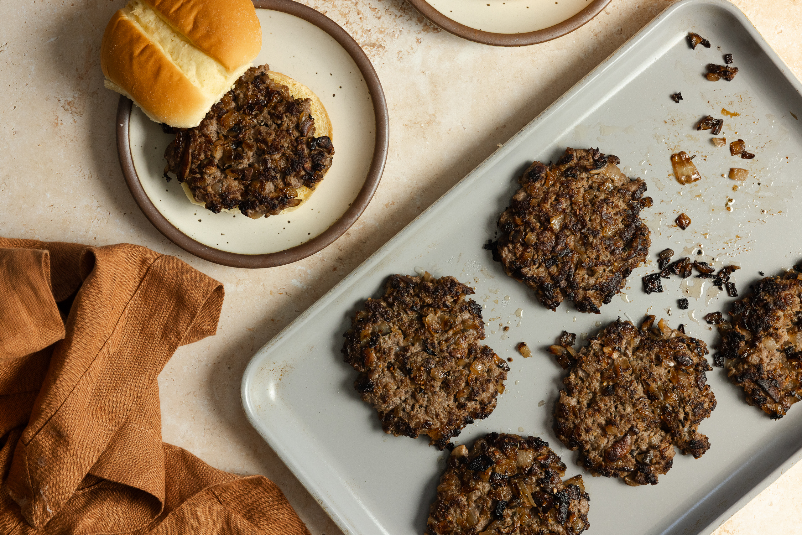 mushroom beef burgers